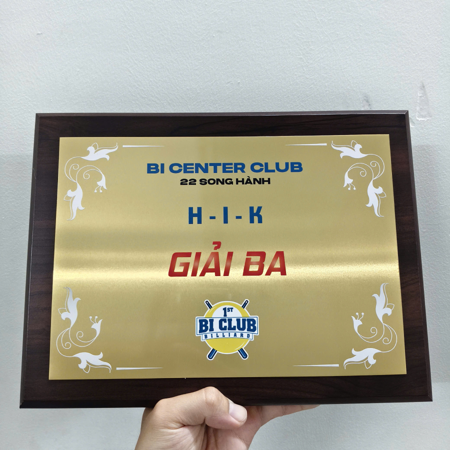 BẢNG VINH DANH KHUNG GỖ PHỐI KIM LOẠI KHEN TẶNG