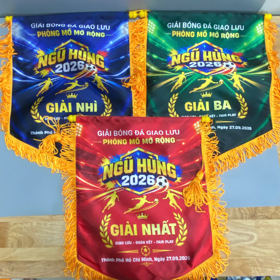 CỜ TRAO GIẢI VÔ ĐỊCH BÓNG ĐÁ