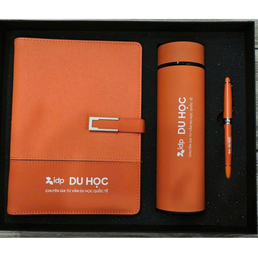COMBO QUÀ TẶNG BÌNH NƯỚC, SỔ TAY, BÚT - DU HỌC 