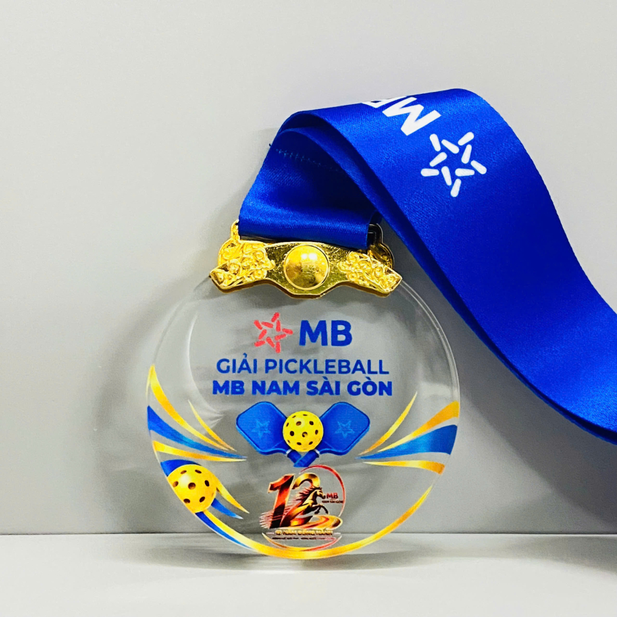 Huy chương pha lê thể thao Pickleball