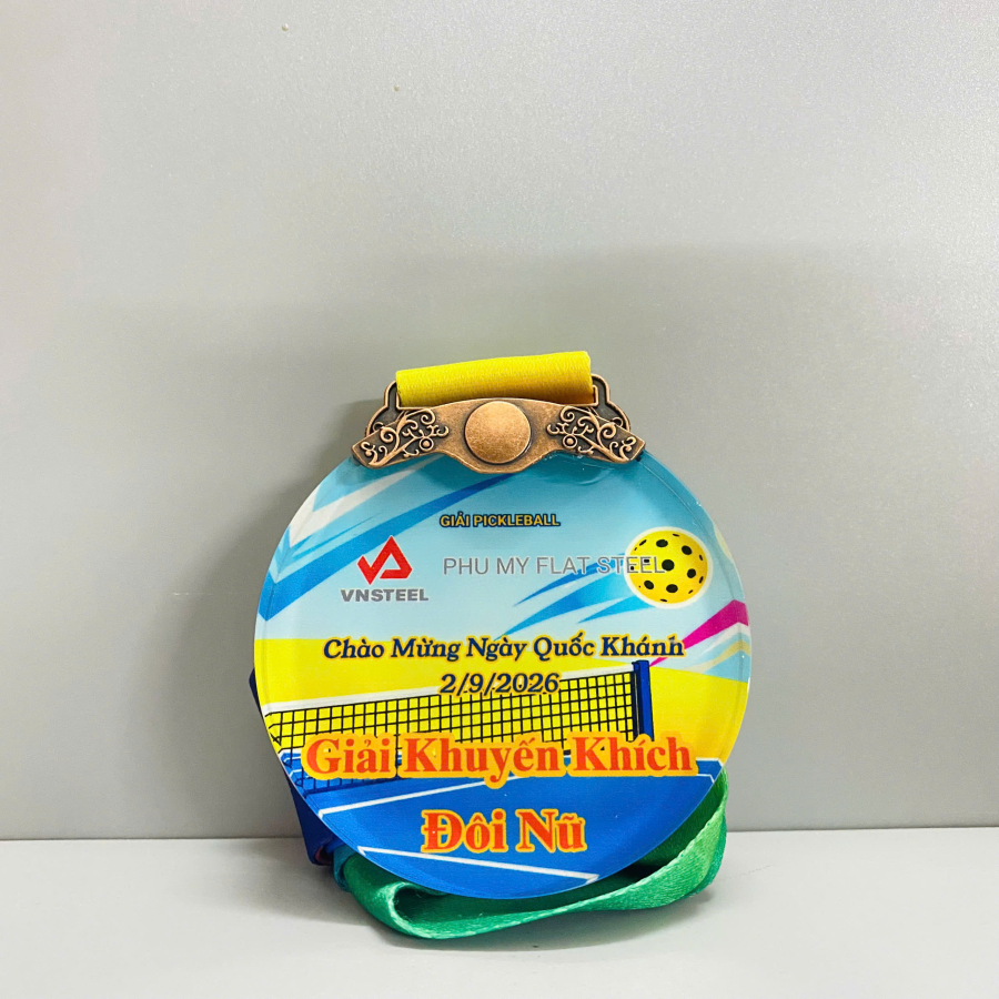 Huy chương pha lê trao giải pickleball