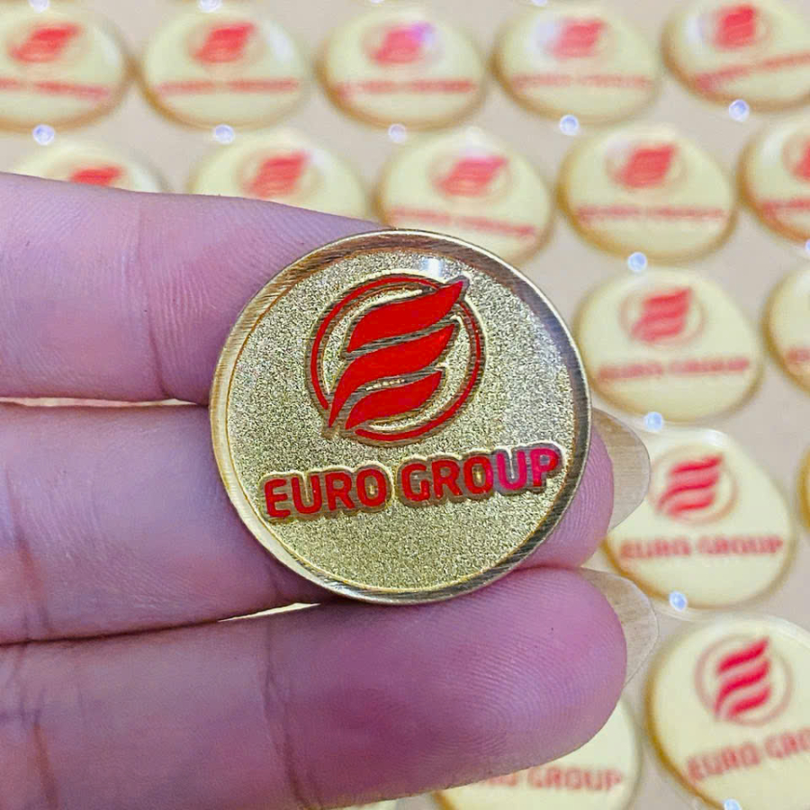  Huy Hiệu kim loại ăn mòn - Logo cài áo EURO GROUP