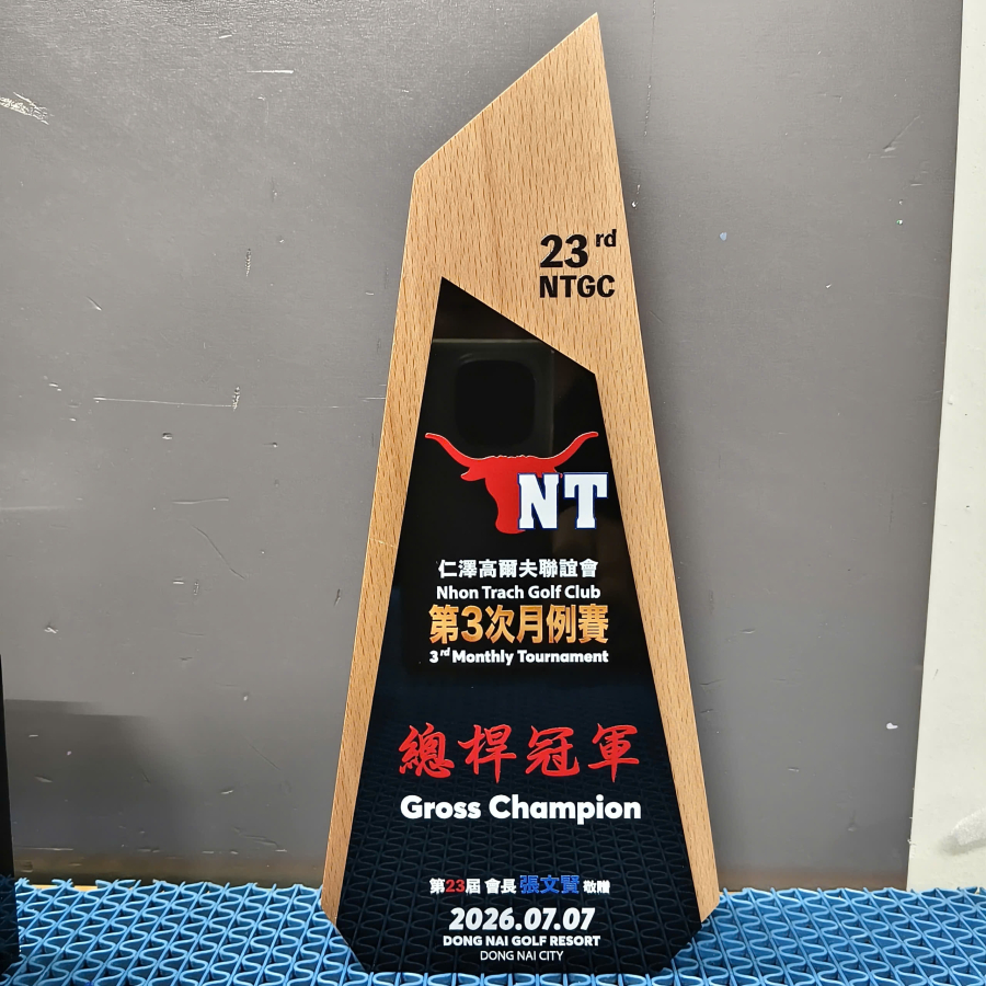 Kỷ niệm chương gỗ phối kim loại