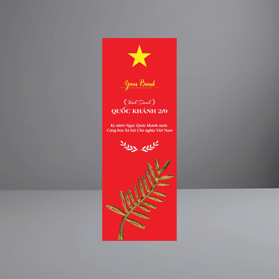 Kỷ niệm chương pha lê nguyên khối mừng ngày 2/9