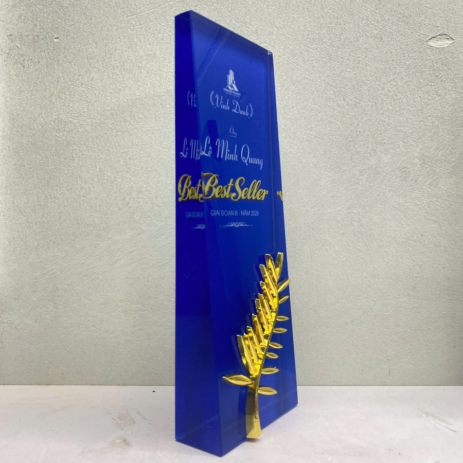Kỷ niệm chương pha lê nguyên khối vinh danh 
