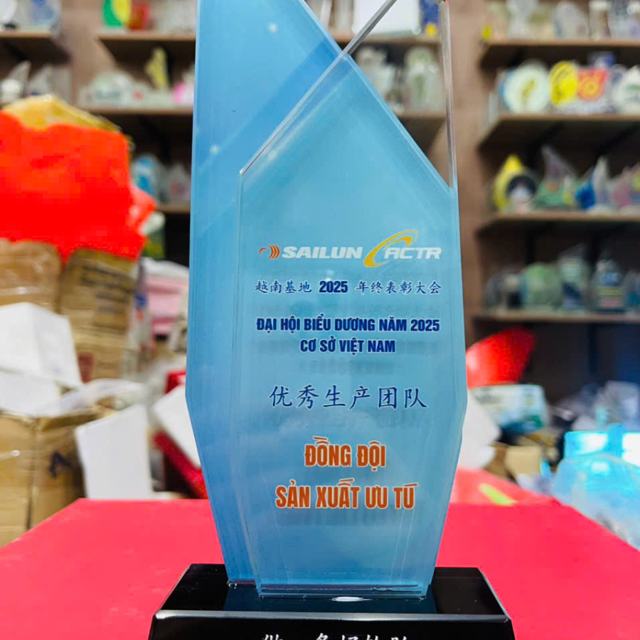 Kỷ niệm chương pha lê thủy tinh 2 lớp cao cấp vinh danh đông đội xuất sắc Kỷ niệm chương pha lê thủy tinh 2 lớp cao cấp vinh danh đông đội xuất sắc