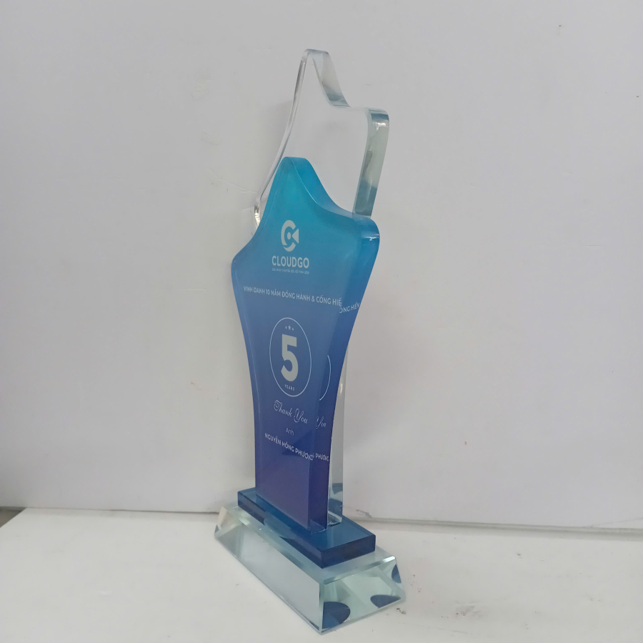 Kỷ niệm chương thủy tinh 2 lớp đẹp Kỷ niệm chương thủy tinh 2 lớp đẹp