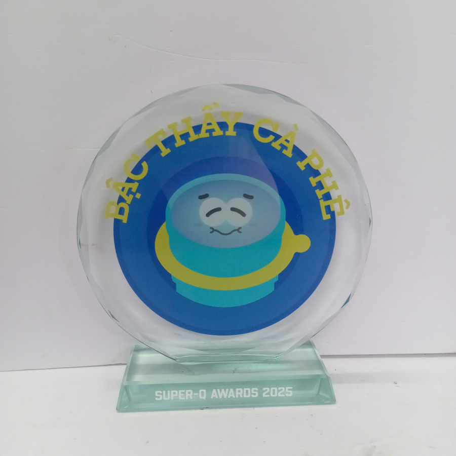 Kỷ niệm chương thủy tinh tròn giá tốt 