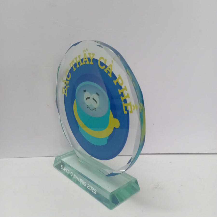 Kỷ niệm chương thủy tinh tròn giá tốt 