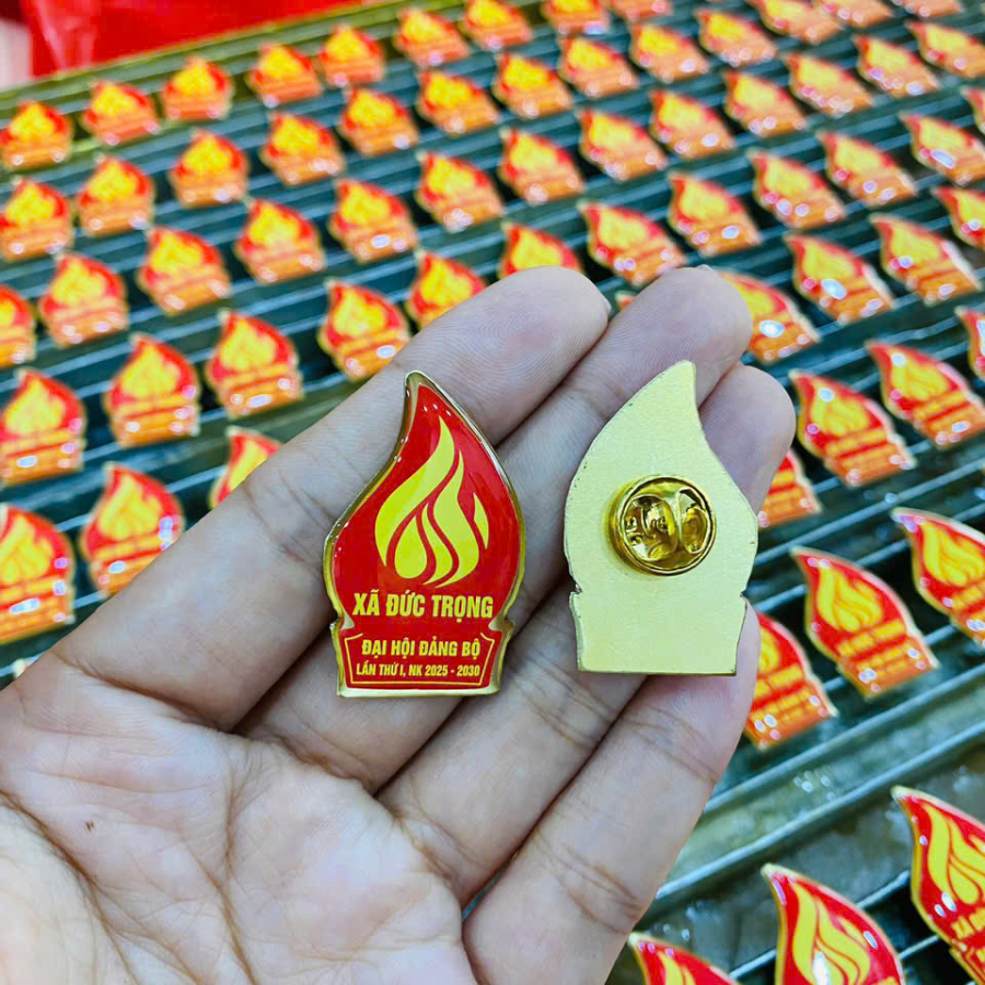 pins cài áo Đại hội Đảng Bộ  - logo cài áo - huy hiệu kim loại in phủ keo 12