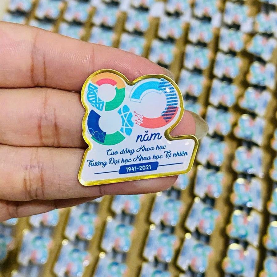 pins cài áo - logo cài áo - huy hiệu 80 năm