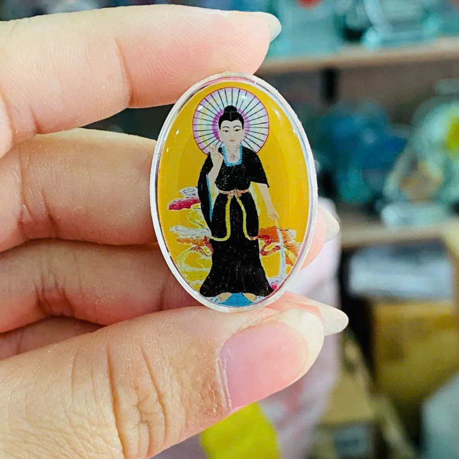 pins cài áo - logo cài áo - huy hiệu kim loại in phủ keo Quan Âm Bồ Tát