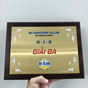 BẢNG VINH DANH KHUNG GỖ PHỐI KIM LOẠI KHEN TẶNG