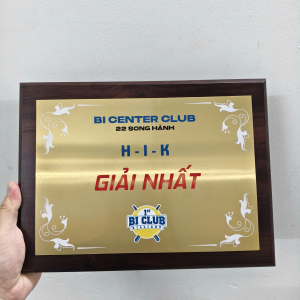 BẢNG VINH DANH KHUNG GỖ PHỐI KIM LOẠI KHEN TẶNG
