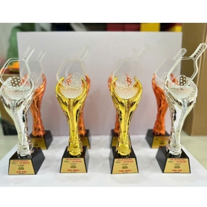 CUP KIM LOẠI - CÚP PICKLEBALL IN DECAL THEO YÊU CẦU