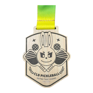 Huy chương gỗ cắt CNC theo yêu cầu - Huy chương Pickleball