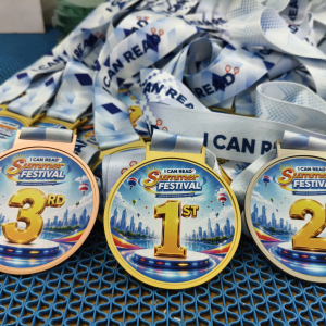 Huy chương kim loại in decal - dây in theo yêu cầu
