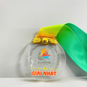 Huy chương pha lê cầu lông