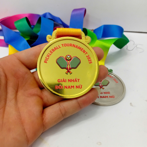 Huy chương Pickleball In Uv - huy chương kim loại