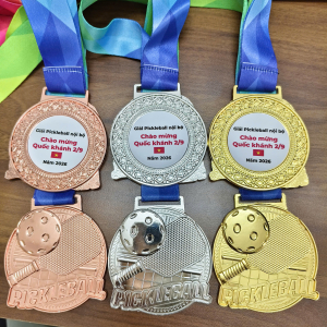 Huy chương pickleball trao giải