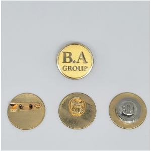 Huy Hiệu kim loại ăn mòn - Logo cài áo BA