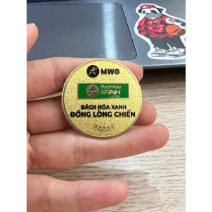  Huy Hiệu kim loại ăn mòn - Logo cài áo Bách Hóa Xanh