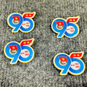 Huy hiệu kim loại phủ keo epoxy - huy hiệu Đoàn 95 năm