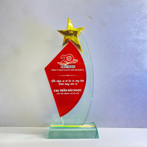 Kỷ niệm chương pha lê 2 lớp vinh danh 