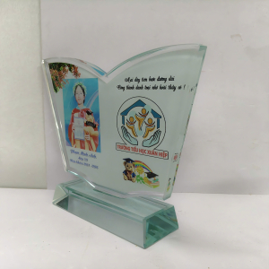 Kỷ niệm chương pha lê vinh danh trường tiểu học