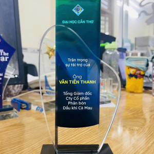 Kỷ niệm chương thủy tinh 2 lớp đẹp  cao cấp 