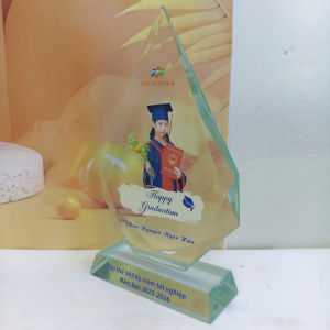 Kỷ niệm chương thủy tinh kỷ niệm tốt nghiệp