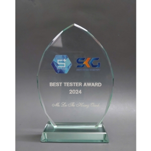 KỶ NIỆM CHƯƠNG THỦY TINH - PHA LÊ BEST TESTER AWARD