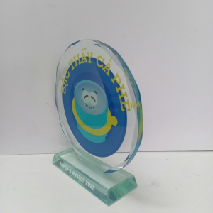 Kỷ niệm chương thủy tinh tròn giá tốt 