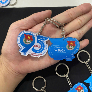 Móc khóa - móc khóa nhựa in phủ keo đoàn viên
