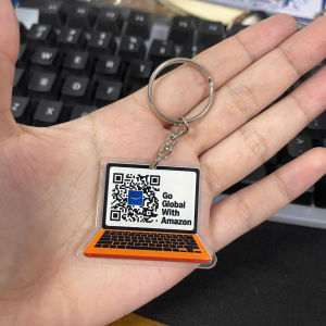 Móc khóa - móc khóa nhựa in phủ keo mã qr
