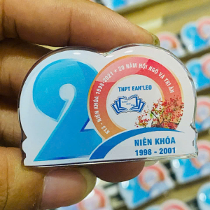 pins cài áo - logo cài áo - huy hiệu cài áo 20 năm - huy hiệu kim loại in phủ keo