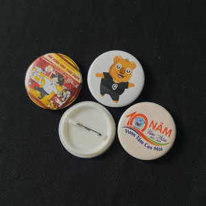 Pins cài áo - logo cài áo - huy hiệu nhựa in phủ keo trường học